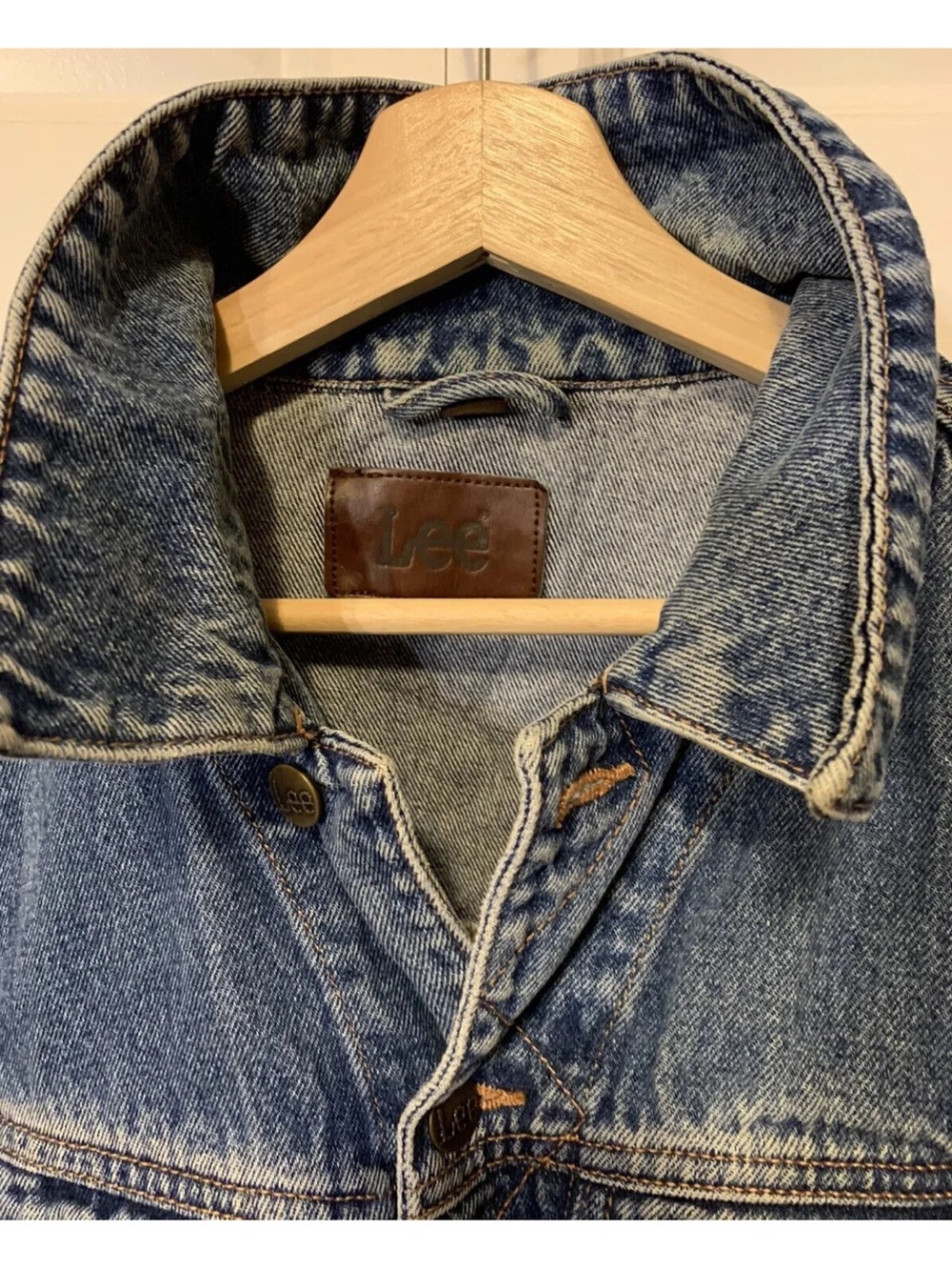 LEE Mens Sz S‎ Blue Denim Jean Trucker Cowboy Jacket